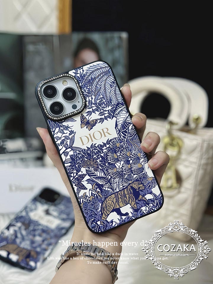 dior iphone15 proスマホケースラインストーン付き