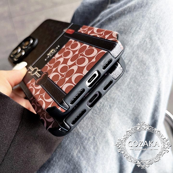 coach風 ブランドロゴ iphone 15pro max ケース
