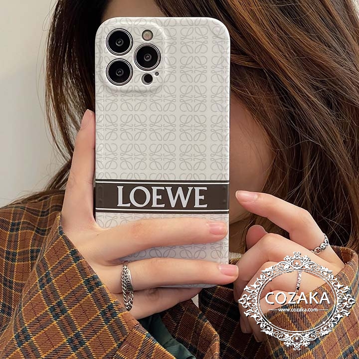 アイホン 14 スマホケースloewe ロエベ 白黒