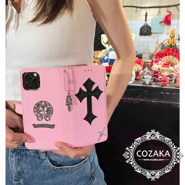 chrome hearts アイフォン15 proケース手帳型