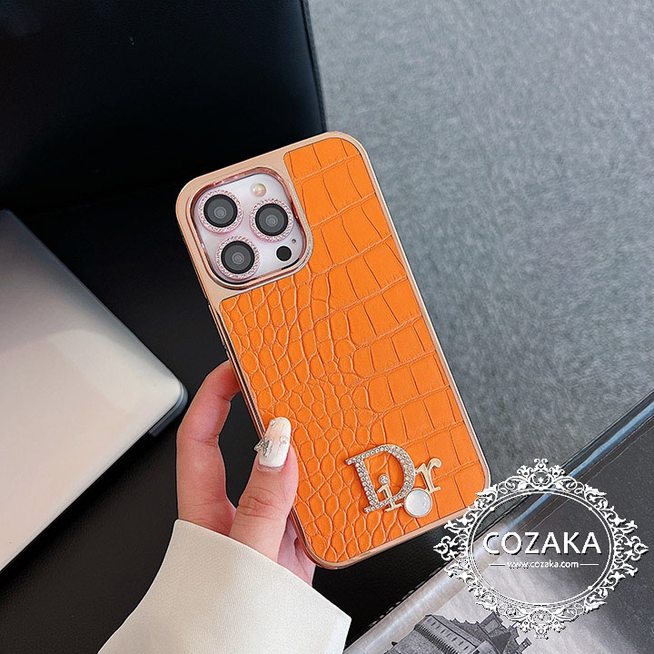 dior風 iphone 15pro maxカバー ラインストーン付き