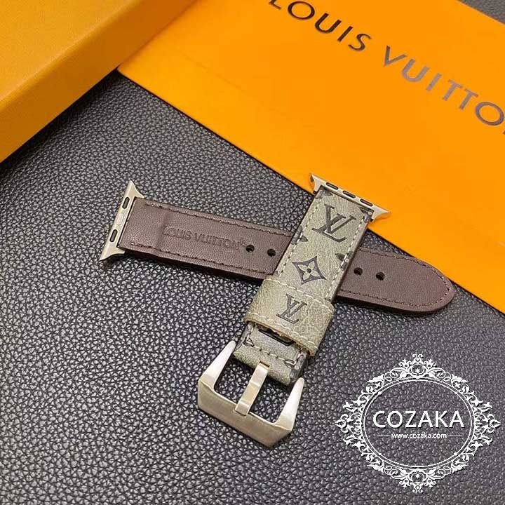 人気 通販 LV Apple Watch バンド 本革 通気性いい 耐酸化性 ブランド ルイヴィトンスライド式 時計ベルト互換性 合金 汗に強い 防水 オシャレ