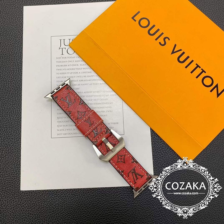 人気 通販 LV Apple Watch バンド 本革 通気性いい 耐酸化性 ブランド ルイヴィトンスライド式 時計ベルト互換性 合金 汗に強い 防水 オシャレ