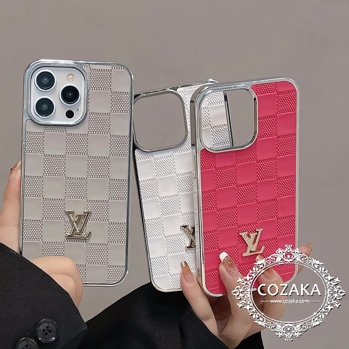 アイフォン 14pro max カバー チェック柄 vuitton