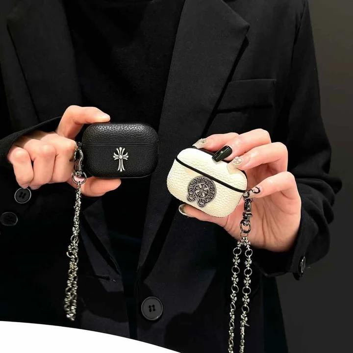 airpods pro カバー ライチテクスチャ chrome hearts
