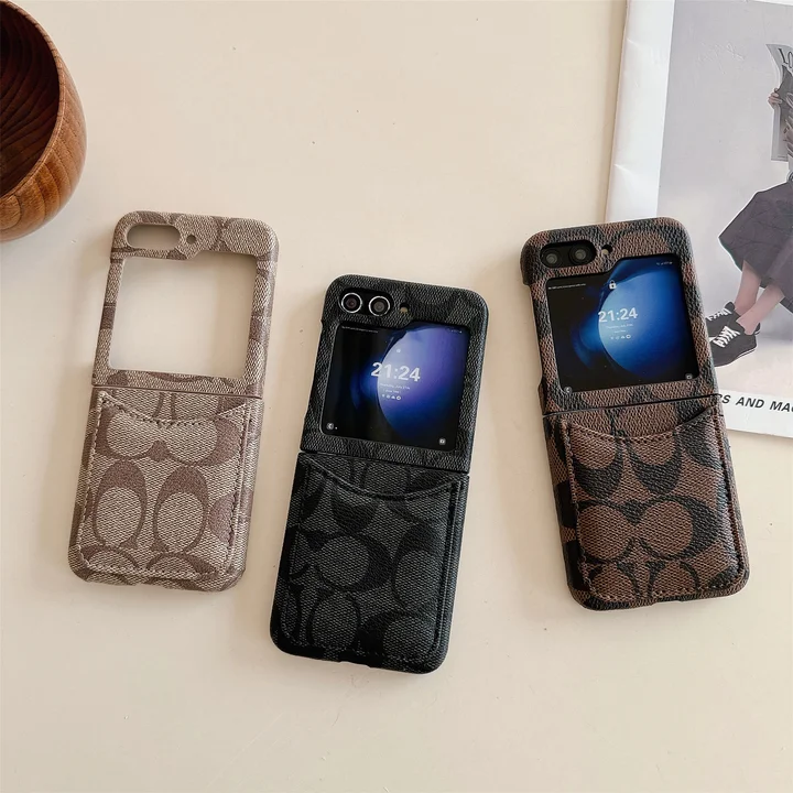 ハイブランド コーチ galaxy Flip 6/5/4ケース折りたたみ型