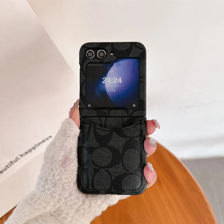 ハイブランド コーチ galaxy Flip 6/5/4ケース折りたたみ型