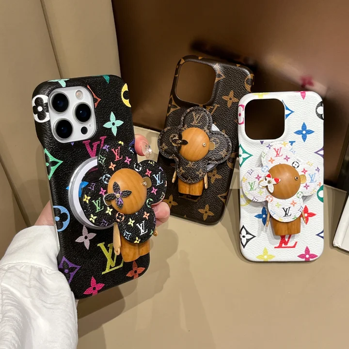 lv マグネット式スタンド付きアイフォン15/15proスマホケース