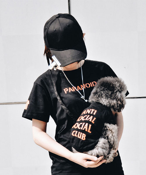 anti social social club 犬服 tシャツ.,ドッグウェア 韓国 通販,ストレート系