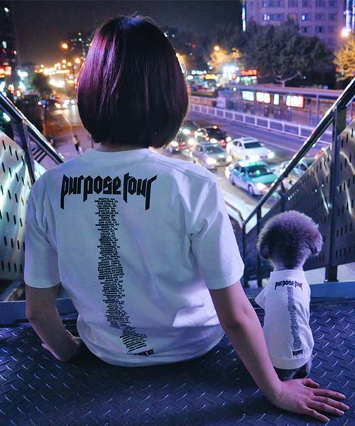 purpose tour ドッグウェア tシャツ,パーパスツアー 犬服 tシャツ 親子服,Justin Bieber