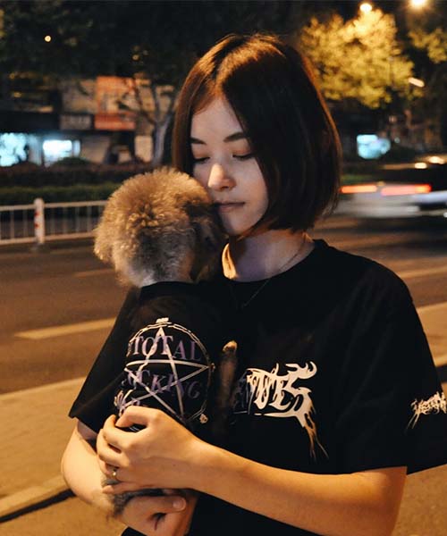 ヴェトモン ダークネスプリント Tシャツ 犬服,vetements ドッグウェア tシャツ