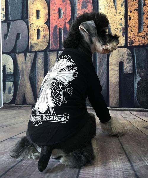 パピーウェア クロームハーツ シャツ,chrome hearts かわいい犬服 小型犬服 大型犬用