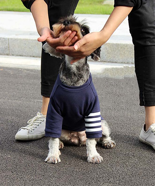 thom browne 犬服 tシャツ,トムブラウン 犬用 パロディ長袖