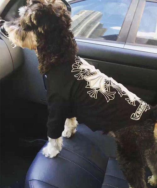 パピーウェア クロームハーツ シャツ,chrome hearts かわいい犬服 小型犬服 大型犬用