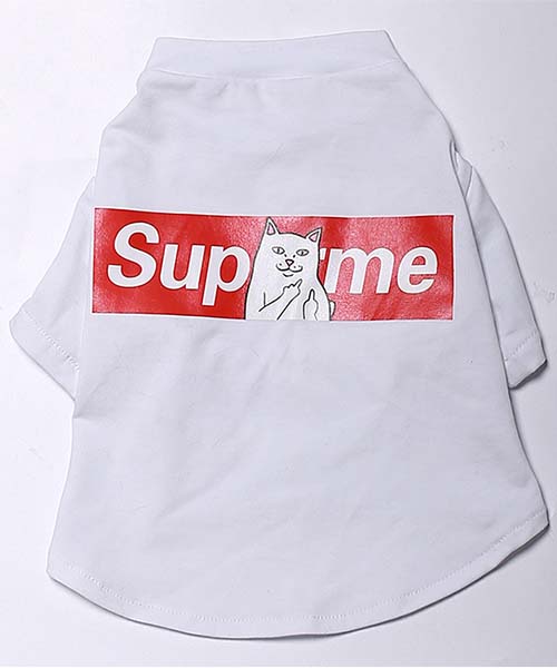 シュプリーム ボックスロゴtシャツ 犬,パロディ supreme 猫用tシャツ