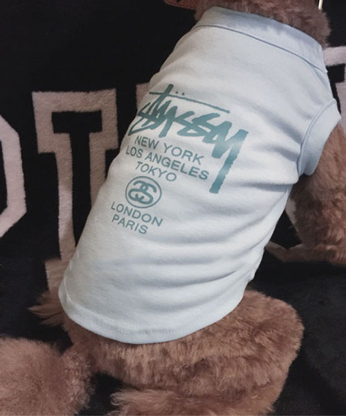 ステューシー 犬服 カットソー,stussy おしゃれ 犬用tシャツ,小型犬用服 激安通販