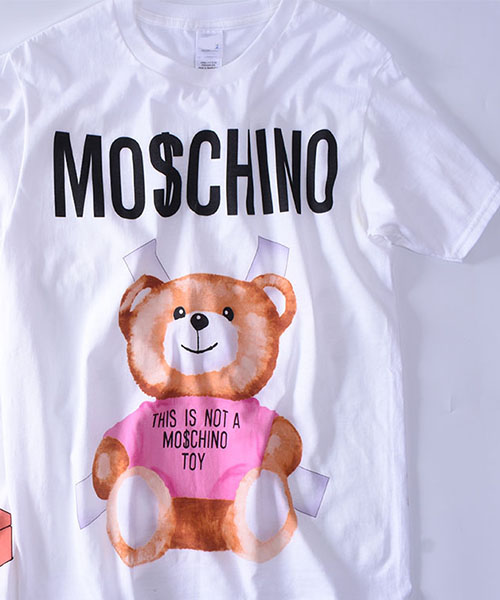 モスキーノ tシャツ レディース,パロディ moschino Tシャツ くま,韓国通販