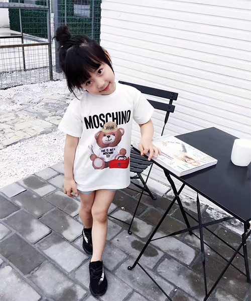 モスキーノ tシャツ キッズ,親子服 パロディ moschino,韓国通販