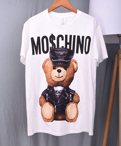 モスキーノ tシャツ くま moschino パロディ プリント tシャツ 