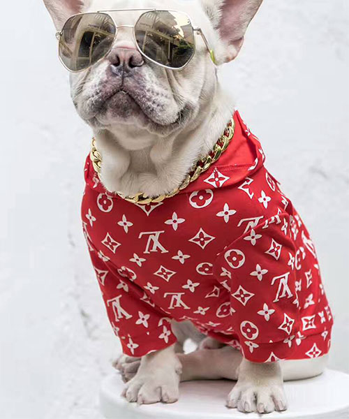 シュプリーム x ルイヴィトン 犬服 パーカー,supreme x lv 犬用フーディー