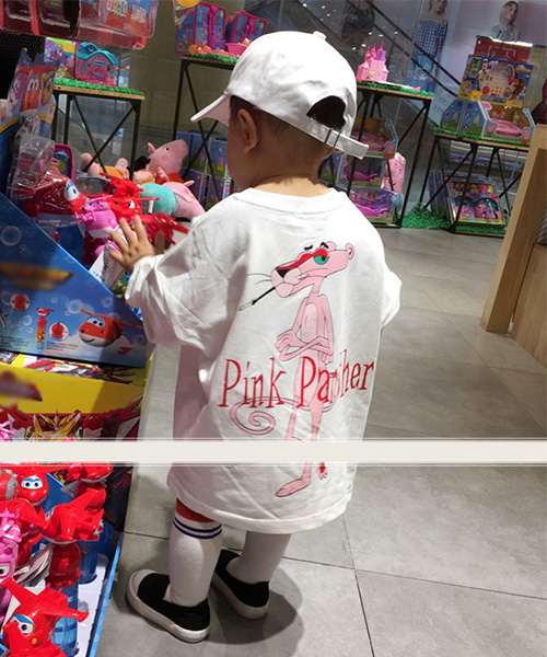 ピンク パンサー ロングスウェット キッズ,Pink Panther ワンピース風長袖 親子服