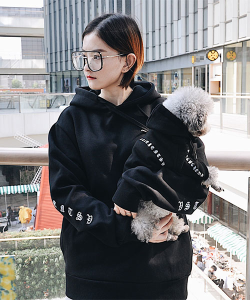 vetements 犬服 裏起毛パーカー,ヴェトモン 犬 飼い主 ペアルック ブランド