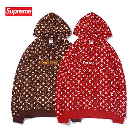 lv supreme パーカー モノグラム フードパーカー