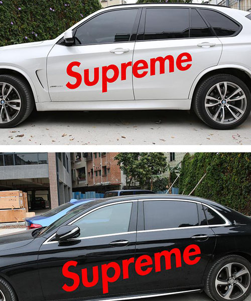 シュプリームlogo 車用シール Supreme ステッカー 車用 シール カッコイイ 個性