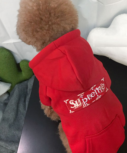 LV Supreme 犬服 パーカー